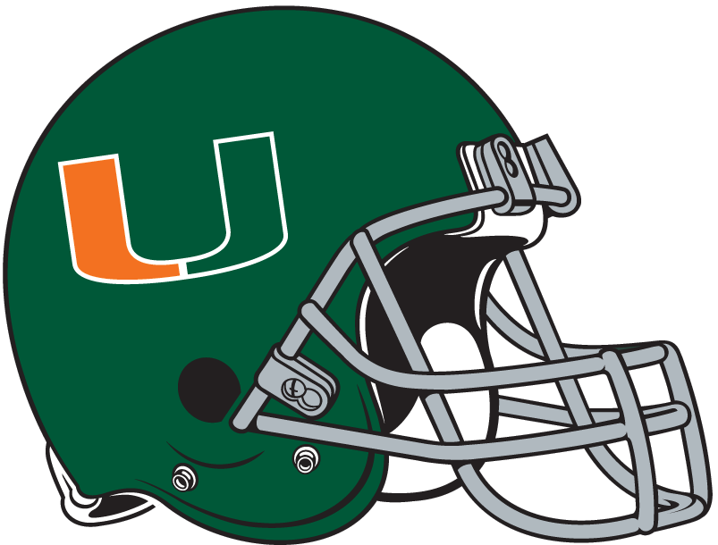 Miami Hurricanes 1972-1975 Helmet Logo iron on transfers for clothing